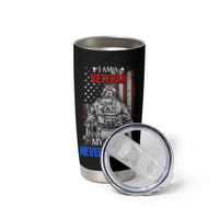 US Veteran Tumbler Cup I am A Veteran My Oath Never Expires Distressed US Flag