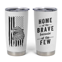 American Flag Patriotic Tumbler Cup Land Of The Free Because Of The Brave Bald EagleUSA Flag