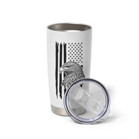 American Flag Patriotic Tumbler Cup Land Of The Free Because Of The Brave Bald EagleUSA Flag