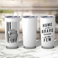American Flag Patriotic Tumbler Cup Land Of The Free Because Of The Brave Bald EagleUSA Flag