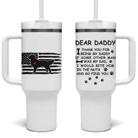 Dog Dad Tumbler With Handle Birthday Christmas Golden Retriever Owner Gifts American Flag - Wonder Print Shop