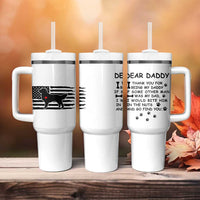 Dog Dad Tumbler With Handle Birthday Christmas Golden Retriever Owner Gifts American Flag - Wonder Print Shop