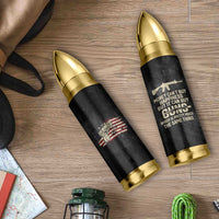 Gun Lovers Bullet Tumbler Money Cant Buy Happiness But It Can Buy Guns Retro USA Flag
