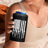 Gun Lovers 4 in 1 Can Cooler Tumbler Enjoy Long Romantic Walks To The Gun Shop USA Flag