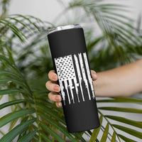 Gun Lovers Skinny Tumbler Enjoy Long Romantic Walks To The Gun Shop USA Flag