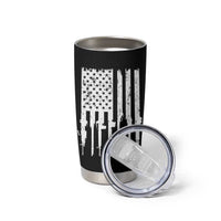 Gun Lovers Tumbler Cup Enjoy Long Romantic Walks To The Gun Shop USA Flag