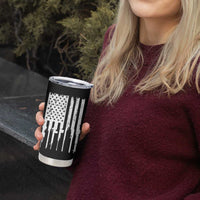 Gun Lovers Tumbler Cup Enjoy Long Romantic Walks To The Gun Shop USA Flag