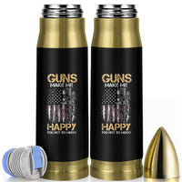 Gun Lovers Bullet Tumbler Guns Make Me Happy You Not So Much Vintage USA Flag