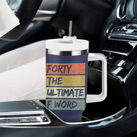 40th Birthday Tumbler With Handle Forty The Ultimate F Word 1986 Funny 40 Year Old Birthday Gift
