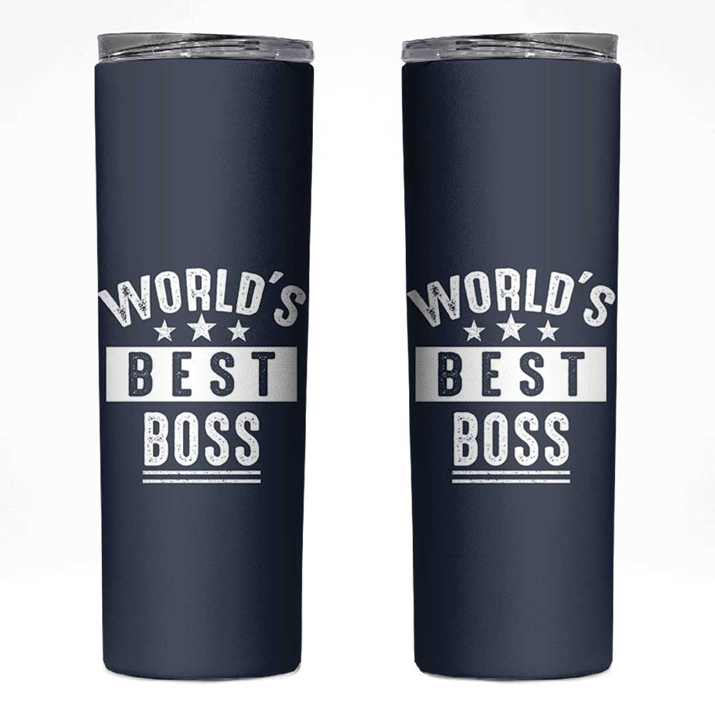 World's Best Boss Skinny Tumbler Gifts for Office Male Female Bosses Coworkers Leaders Managers