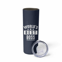 World's Best Boss Skinny Tumbler Gifts for Office Male Female Bosses Coworkers Leaders Managers