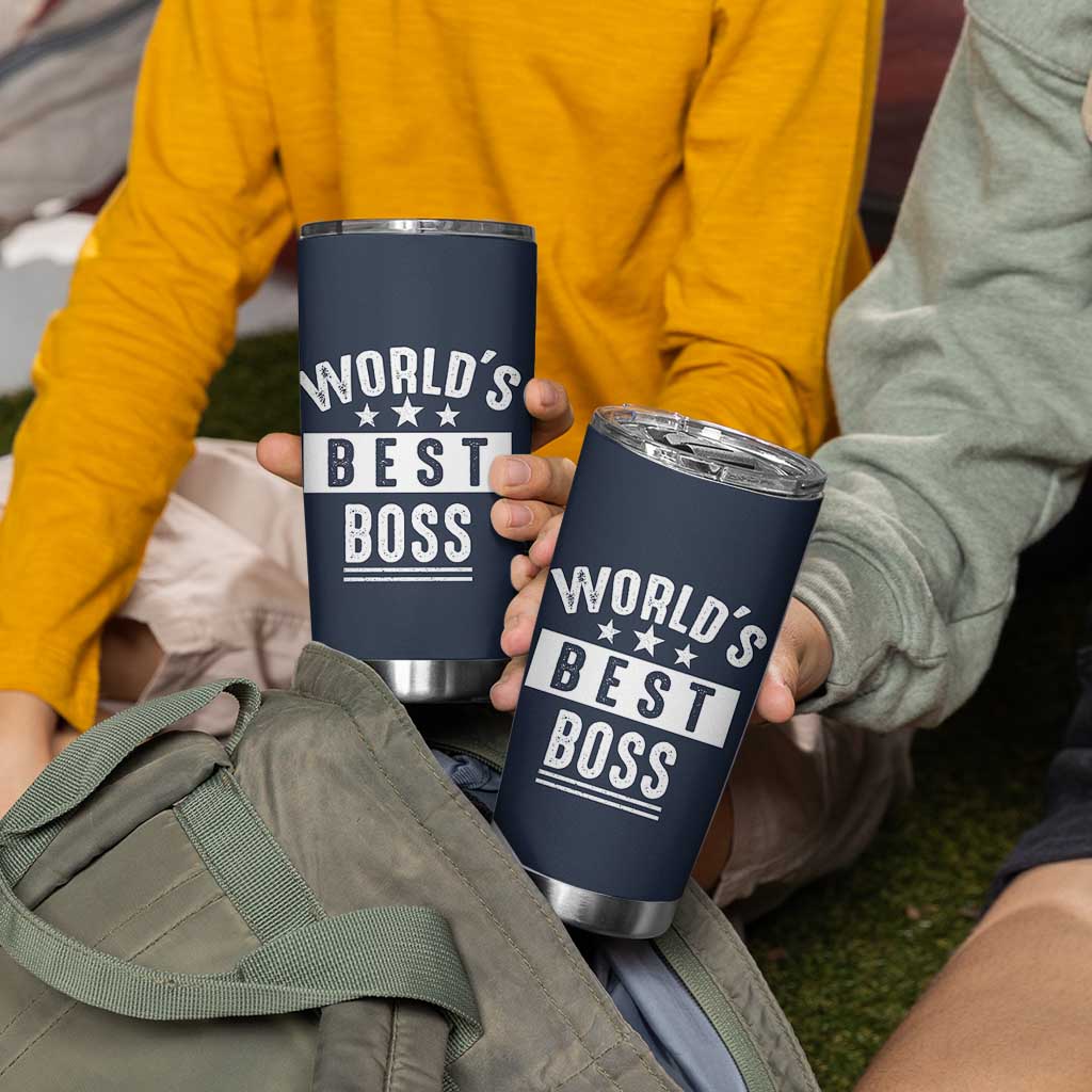 World's Best Boss Tumbler Cup Gifts for Office Male Female Bosses Coworkers Leaders Managers