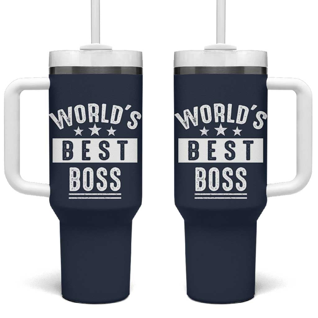 World's Best Boss Tumbler With Handle Gifts for Office Male Female Bosses Coworkers Leaders Managers