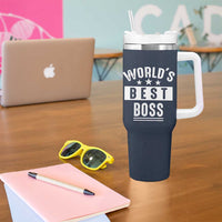 World's Best Boss Tumbler With Handle Gifts for Office Male Female Bosses Coworkers Leaders Managers