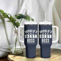 World's Best Boss Tumbler With Handle Gifts for Office Male Female Bosses Coworkers Leaders Managers