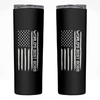 World's Best Boss Skinny Tumbler Gifts for Office Male Female Bosses Coworkers American Flag