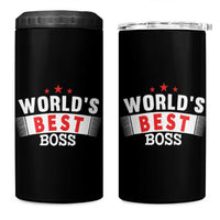 Worlds Best Boss 4 in 1 Can Cooler Tumbler Gifts for Office Bosses Coworkers Leaders Managers