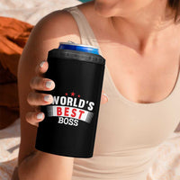 Worlds Best Boss 4 in 1 Can Cooler Tumbler Gifts for Office Bosses Coworkers Leaders Managers
