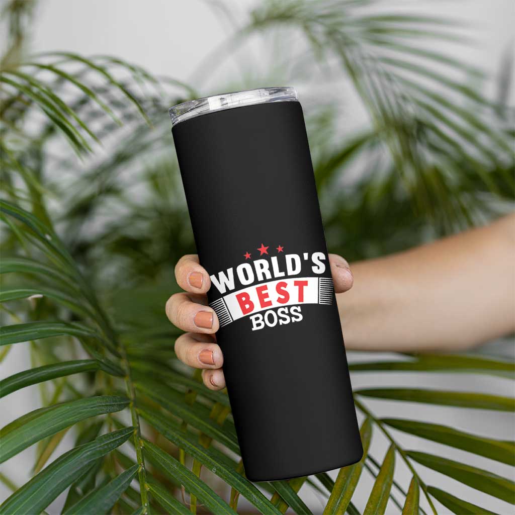Worlds Best Boss Skinny Tumbler Gifts for Office Bosses Coworkers Leaders Managers