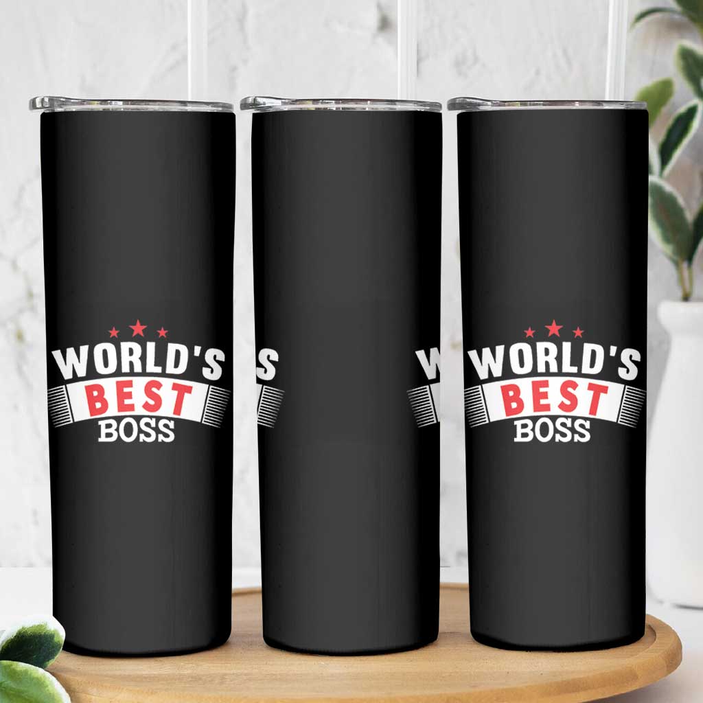 Worlds Best Boss Skinny Tumbler Gifts for Office Bosses Coworkers Leaders Managers