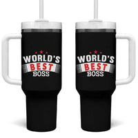 Worlds Best Boss Tumbler With Handle Gifts for Office Bosses Coworkers Leaders Managers