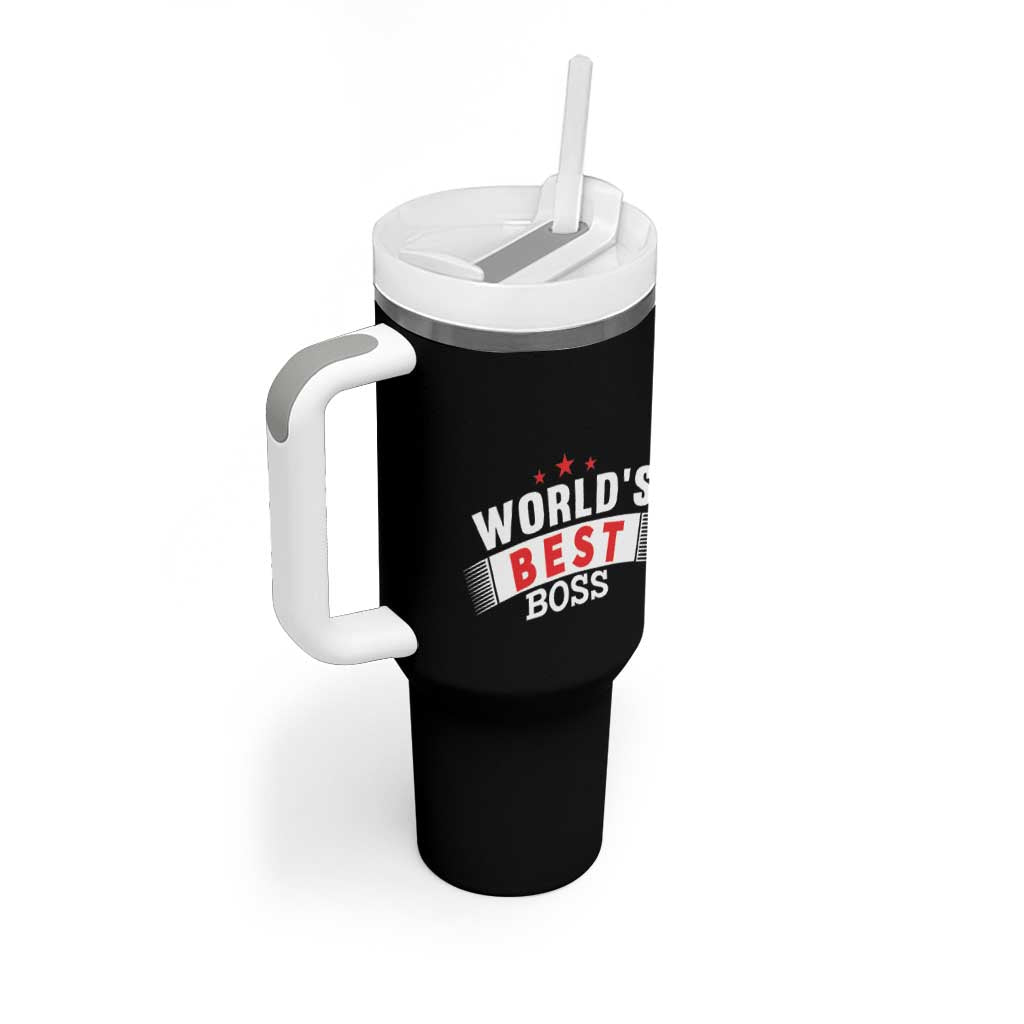 Worlds Best Boss Tumbler With Handle Gifts for Office Bosses Coworkers Leaders Managers