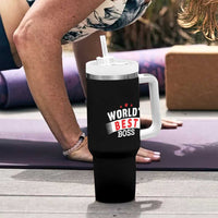 Worlds Best Boss Tumbler With Handle Gifts for Office Bosses Coworkers Leaders Managers