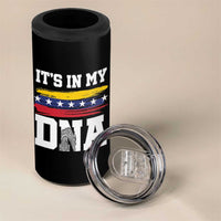 Venezuelan Blood Inside Me 4 in 1 Can Cooler Tumbler Its In My DNA Venezuela Flag Heritage Pride