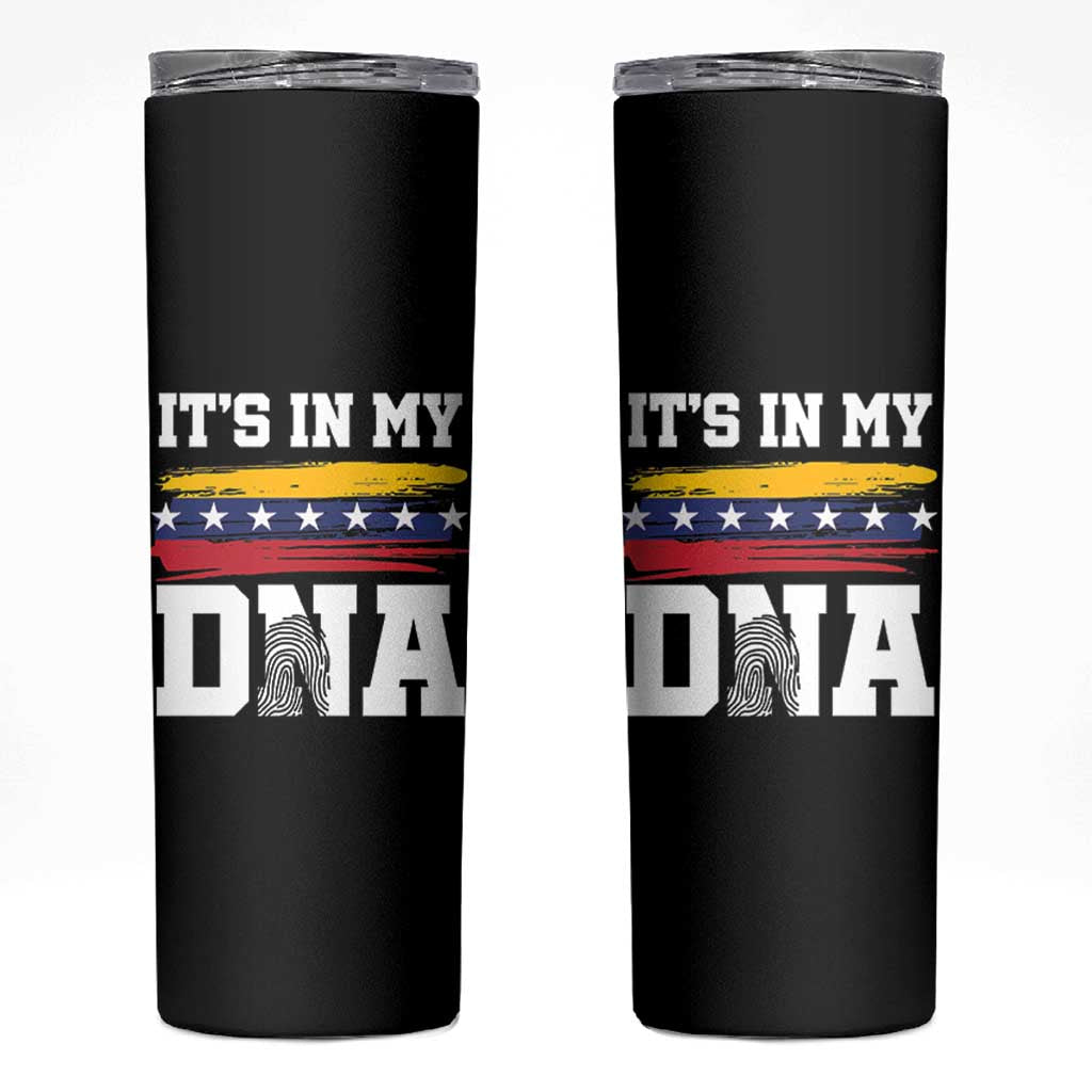Venezuelan Blood Inside Me Skinny Tumbler Its In My DNA Venezuela Flag Heritage Pride