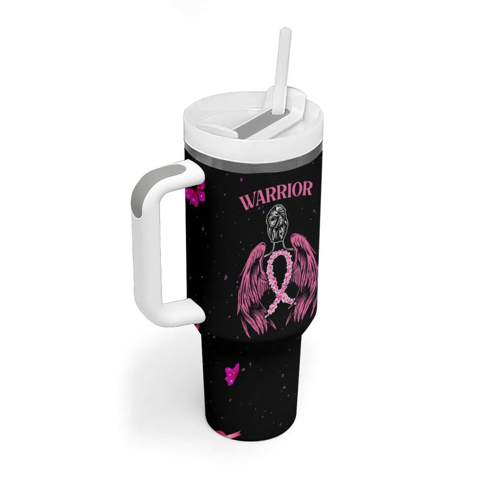 Breast Cancer Warrior Support Squad Tumbler With Handle In My Fighting Era Cancer Care Gifts for Woman Pink Ribbon - Wonder Print Shop