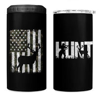 Deer American Flag 4 in 1 Can Cooler Tumbler Whitetail Elk Buck Camo Hunting Hunter Dad