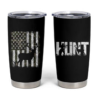 Deer American Flag Tumbler Cup Whitetail Elk Buck Camo Hunting Hunter Dad