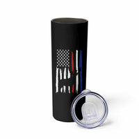 Hunting Gifts For Men Skinny Tumbler Id Rather Be In The Woods Deer Hunting American Flag