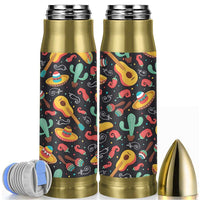 Mexican Bullet Tumbler Hot Sombrero Cactus Guitar Black Mexican Fiesta Cinco De Mayo