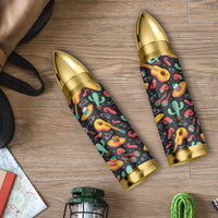 Mexican Bullet Tumbler Hot Sombrero Cactus Guitar Black Mexican Fiesta Cinco De Mayo