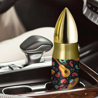 Mexican Bullet Tumbler Hot Sombrero Cactus Guitar Black Mexican Fiesta Cinco De Mayo