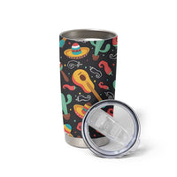 Mexican Tumbler Cup Hot Sombrero Cactus Guitar Black Mexican Fiesta Cinco De Mayo
