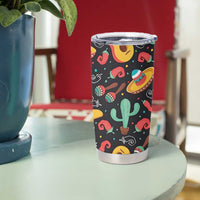 Mexican Tumbler Cup Hot Sombrero Cactus Guitar Black Mexican Fiesta Cinco De Mayo