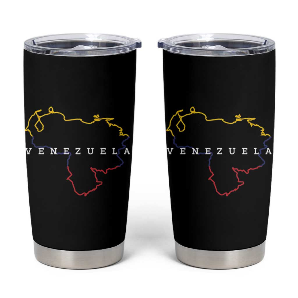 Venezuela Tumbler Cup Mapa De Venezuela Flag Minimalist Venezolanos Venezuelan Travel Mug - Wonder Print Shop