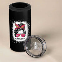 Lunch Lady Life 4 in 1 Can Cooler Tumbler Messy Hair Woman - Wonder Print Shop