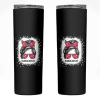 Lunch Lady Life Skinny Tumbler Messy Hair Woman - Wonder Print Shop