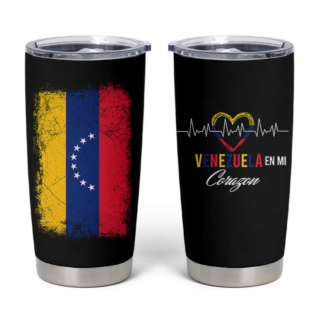 Venezuelan Pride Tumbler Cup Venezuela Flag Heritage Venezuela En Mi Corazon