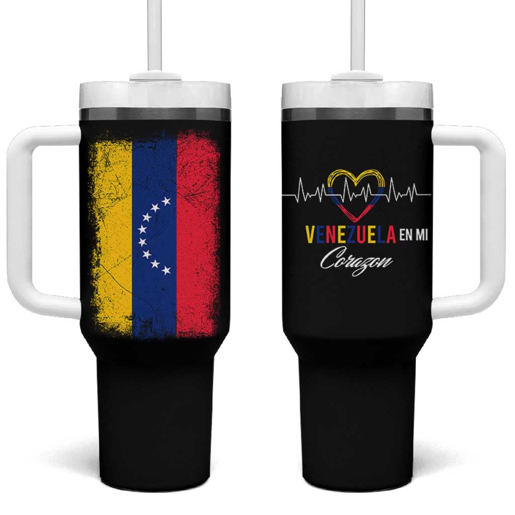 Venezuelan Pride Tumbler With Handle Venezuela Flag Heritage Venezuela En Mi Corazon