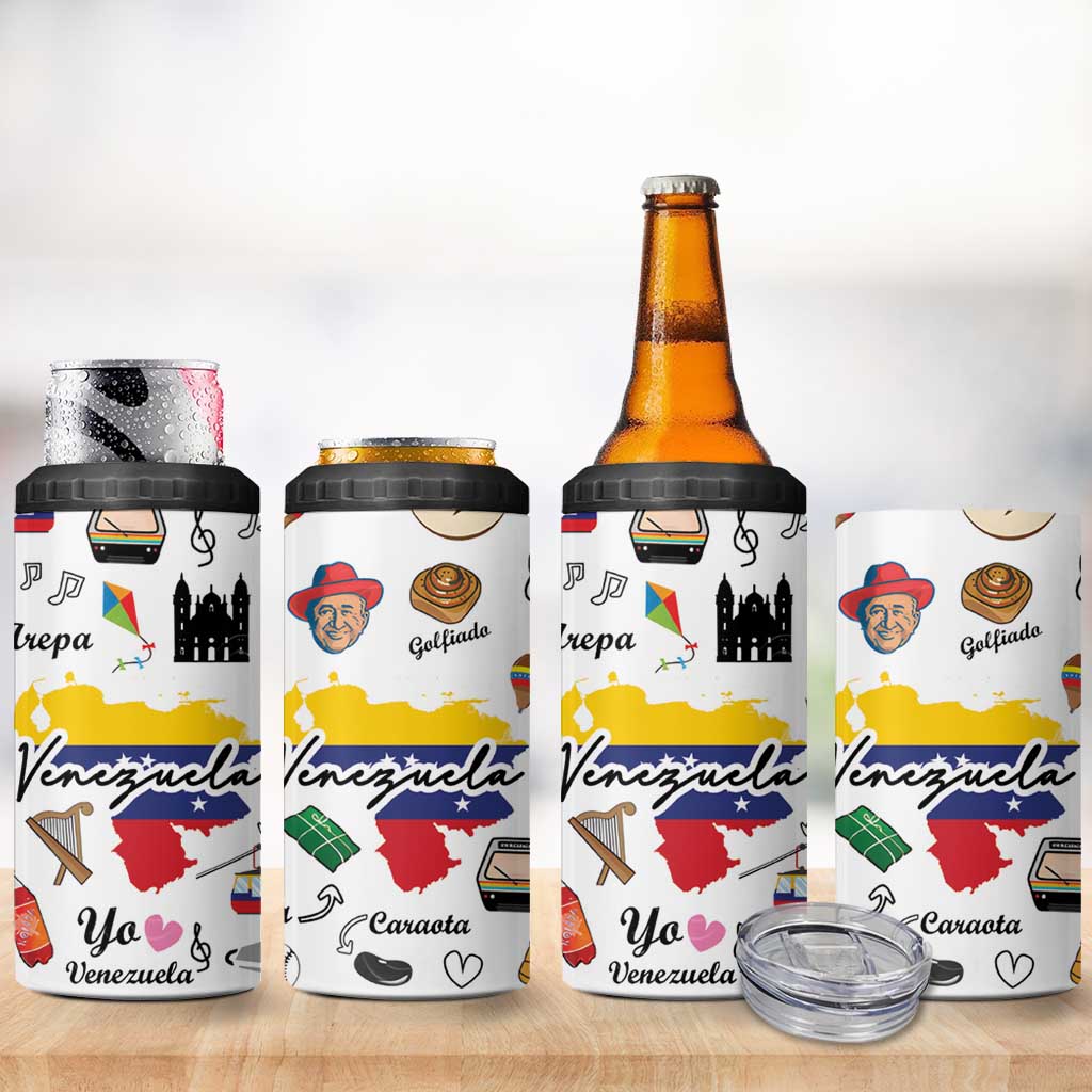 Venezuela 4 in 1 Can Cooler Tumbler I Am a Proud Venezuelan Venezolanos Travel Mug - Wonder Print Shop