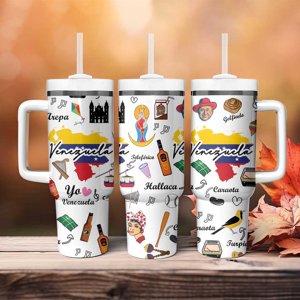 Venezuela Tumbler With Handle I Am a Proud Venezuelan Venezolanos Travel Mug - Wonder Print Shop