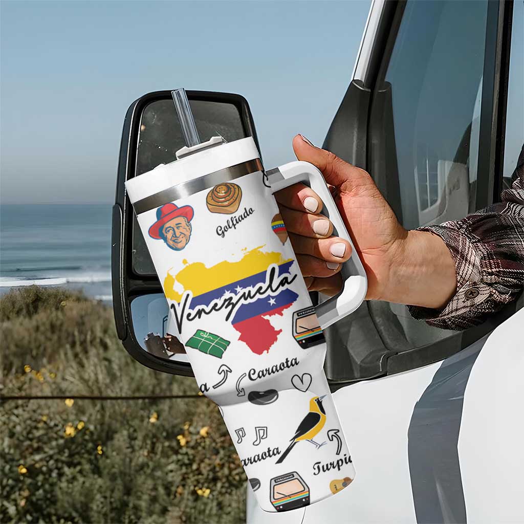 Venezuela Tumbler With Handle I Am a Proud Venezuelan Venezolanos Travel Mug - Wonder Print Shop