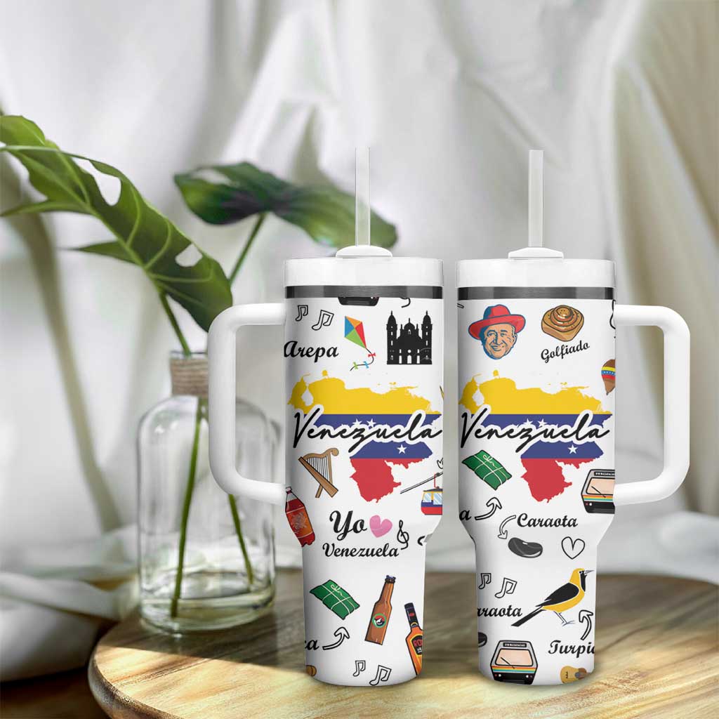 Venezuela Tumbler With Handle I Am a Proud Venezuelan Venezolanos Travel Mug - Wonder Print Shop
