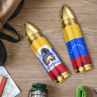 Venezuelan Girl Bullet Tumbler Messy Bun Venezuela Flag Heritage Venezuelan Women Girls