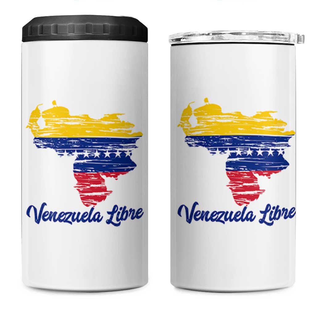 Venezuela Libre 4 in 1 Can Cooler Tumbler Venezuelan Flag
