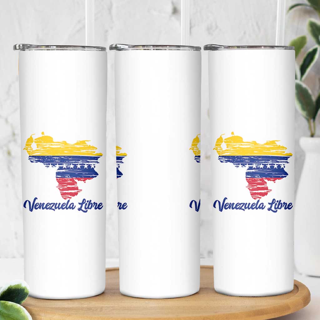 Venezuela Libre Skinny Tumbler Venezuelan Flag